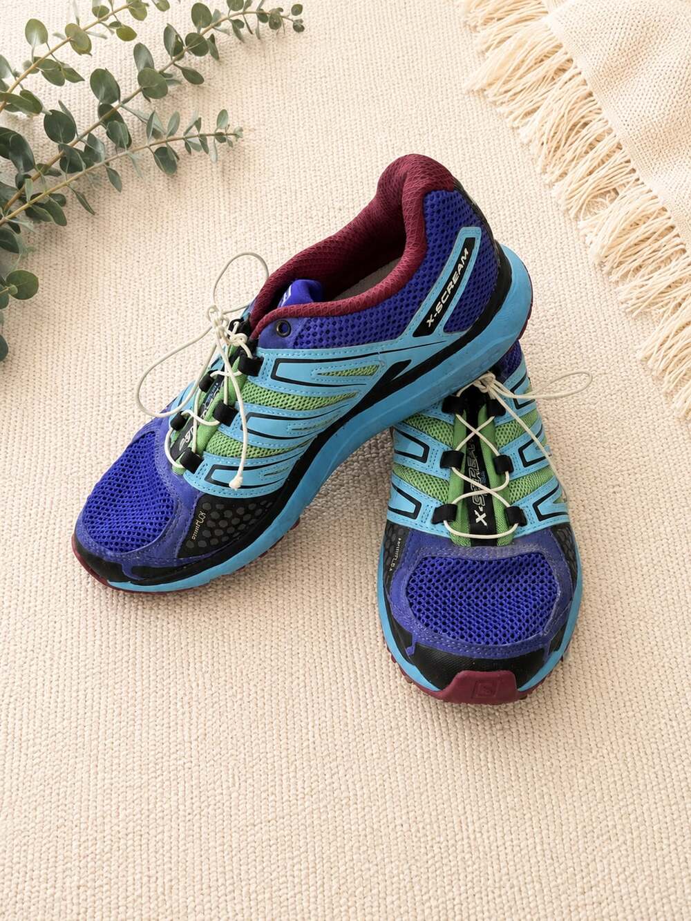 Salomon X-Scream Purple Blue Green City Trail Running Sneakers (p1)